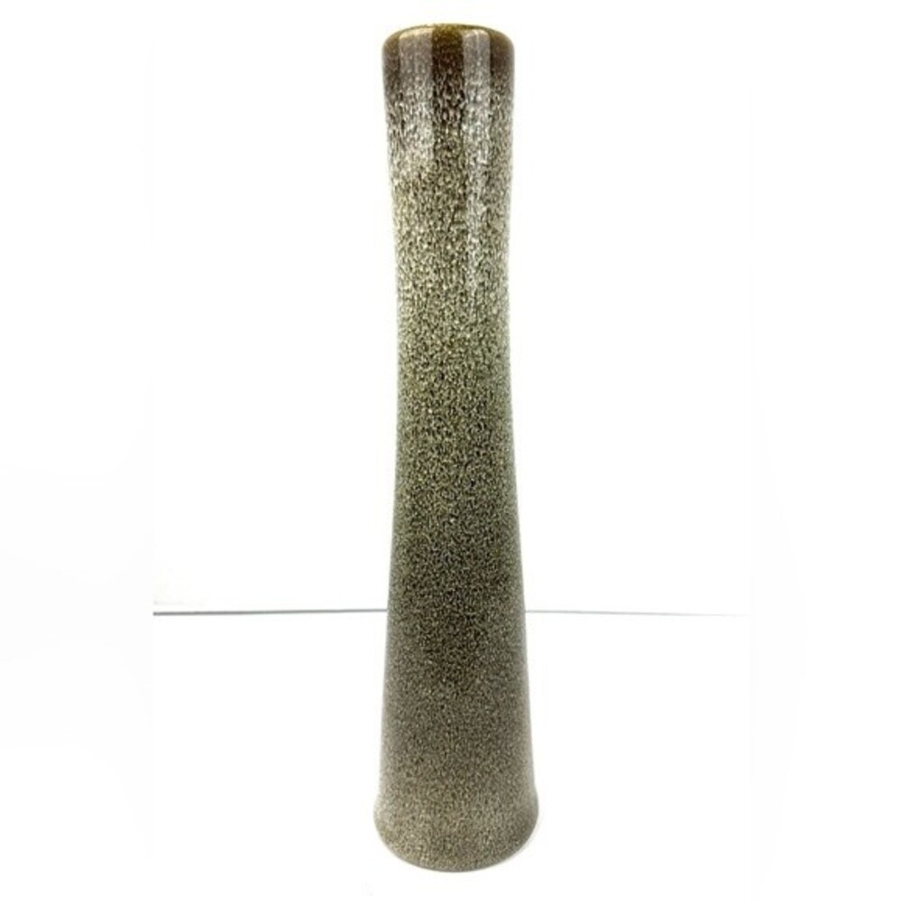 Tall Slim brown and tan Ombre ceramic vase